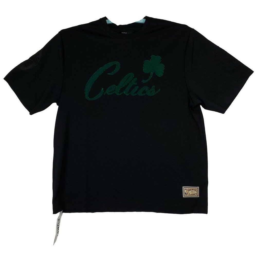 Purple Brand Boston Celtics Mitchell & Ness NBA Large Jersey Shirt Black NWT